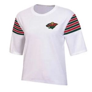 NHL Minnesota Wild Women's White Fashion Relaxed Fit Shirt
